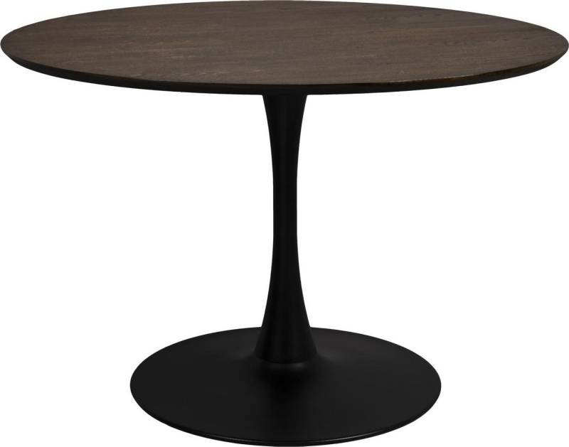 Trendmöbel24 Esstisch Tisch Esstisch RAKU BROWN BLACK furniert Ø 110 cm runde Tischplatte von Trendmöbel24
