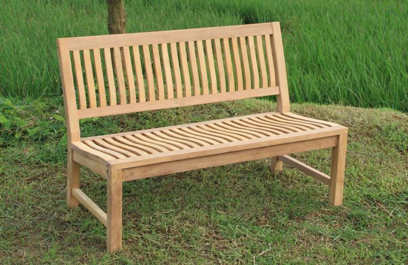 LEX Gartenbank Stabile Gartenbank Kingsbury in Premium Teak ohne Armlehne 150 cm von LEX