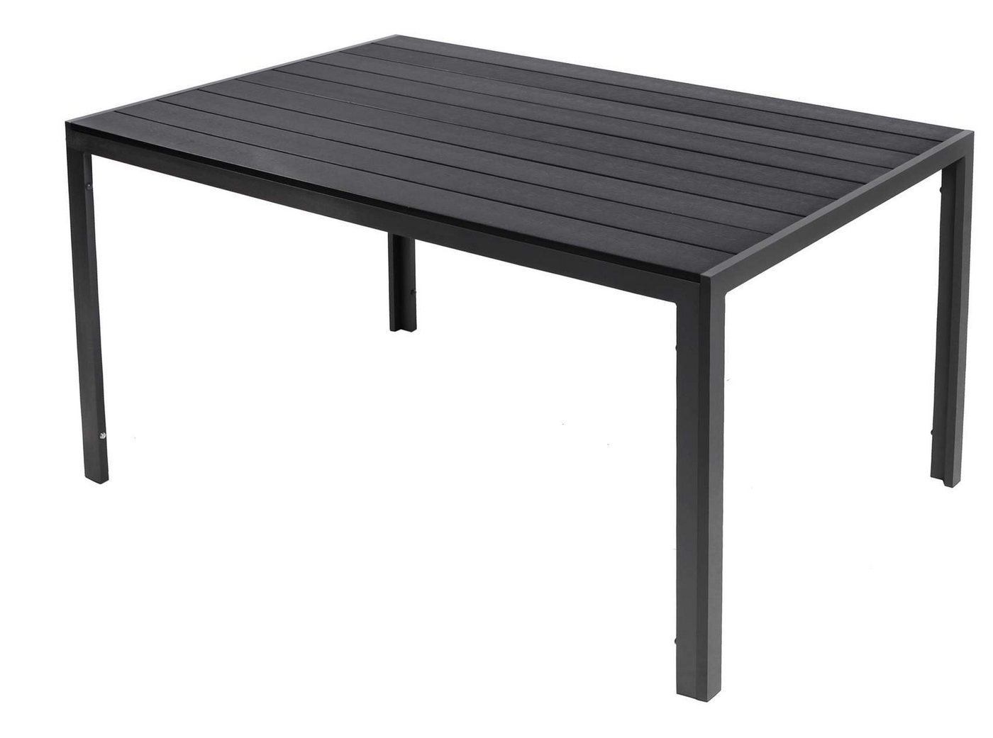 Trendmöbel24 Gartentisch Gartentisch Comfort 150 x 80 cm mit Nonwood Platte Gestell Aluminium von Trendmöbel24