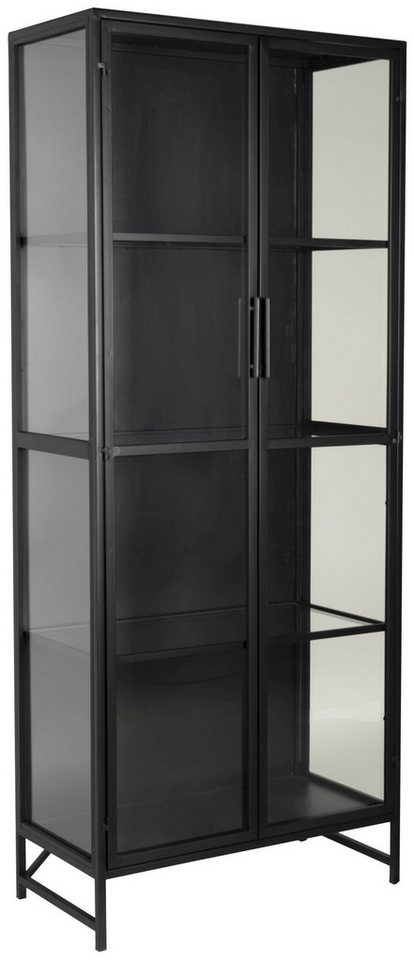 Trendmöbel24 Vitrine Vitrine Schrank ROB LARGE aus Metall im Vintage Style von Trendmöbel24