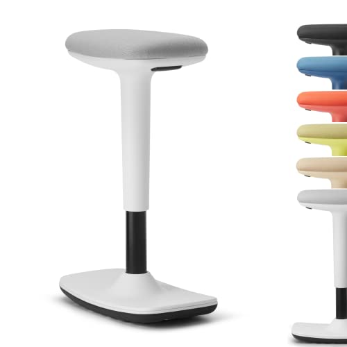 TREND OFFICE to-Swift, Bürohocker, Stehsitz, Stehhilfe, Sitzhocker mit Wippfunktion, rutschfest, ergonomisch und höhenverstellbar (50-75 cm) für gesundes und aktives Sitzen, by Dauphin (weiß) von TREND OFFICE