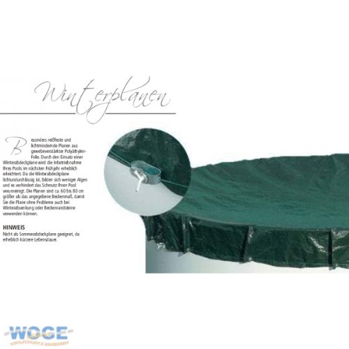 Abdeckplane Pool rund 550 cm Winterabdeckplane von Trendpool