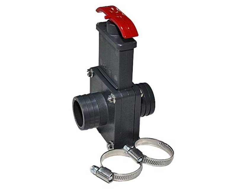 Trendpool Pool-Solarabsorber PVC Absperrschieber 38 x 38 mm mit 2 Stück V2A Schellen von Trendpool