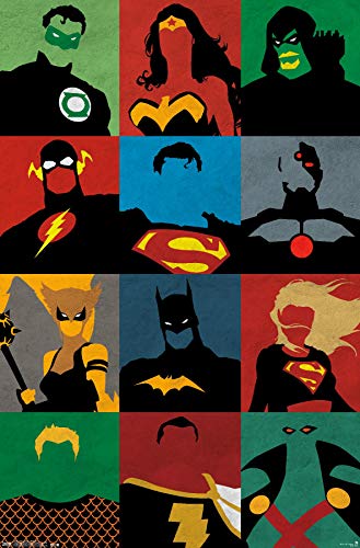 Trends International DC Comics – Justice League – Minimalistisches Wandposter, 56,8 x 86,4 cm, Premium-Version ungerahmt von Trends International