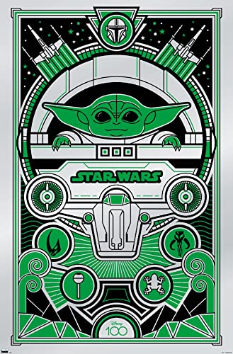 Trends International Disney 100th Star Wars – Deco-Luxe Grogu Wandposter von Trends International
