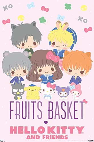 Trends International Fruits Basket x Hello Kitty and Friends Wandposter von Trends International