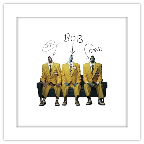 Trends International Gallery Pops Beetlejuice Beetlejuice Wandkunst, Jeff Bob Dave Version mit weißem Rahmen, 30,5 x 30,5 cm, Galerie Pops von Trends International