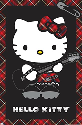 Trends International Hello Kitty – Punk-Wandposter, 56,8 x 86,4 cm, ungerahmte Version von Trends International