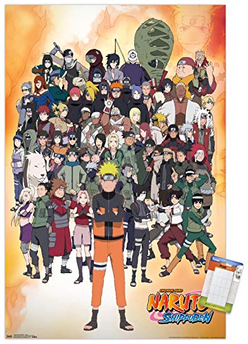 Trends International Naruto Shippuden – Gruppen-Wandposter, 56,8 x 86,4 cm, Poster und Halterung von Trends International