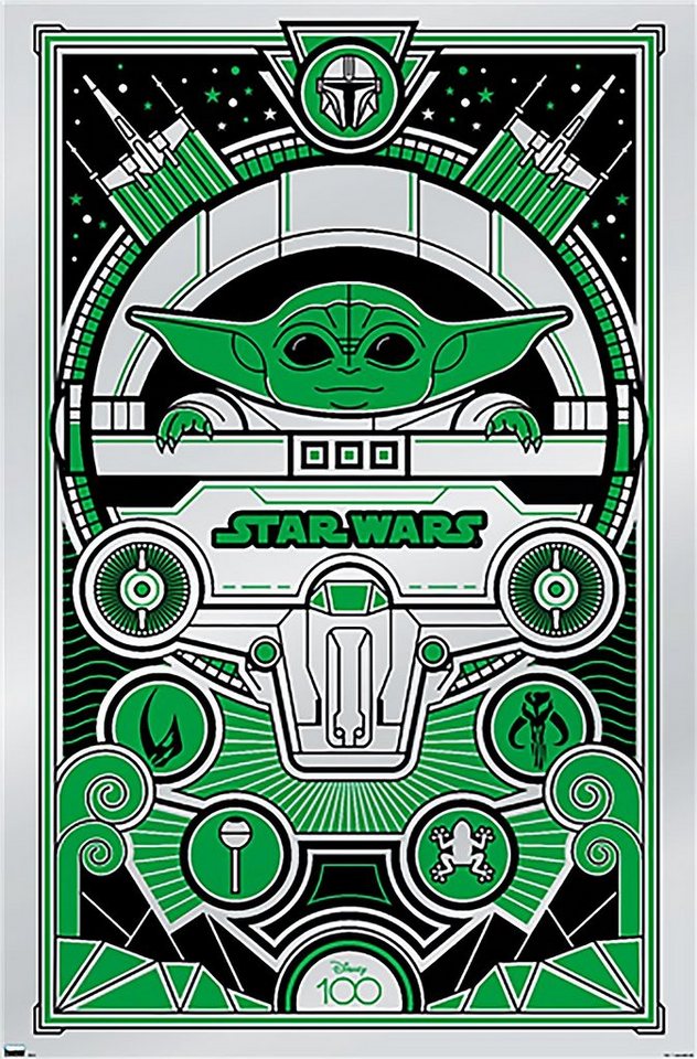 Trends International Poster Star Wars Poster Grogu Disney 100th anniversary 55,5 x 86,5 cm von Trends International