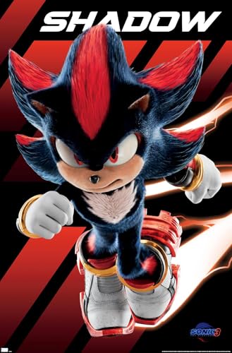 Trends International Sonic The Hedgehog 3 - Shadow Wandposter, 56,8 x 86,4 cm, ungerahmte Version von Trends International