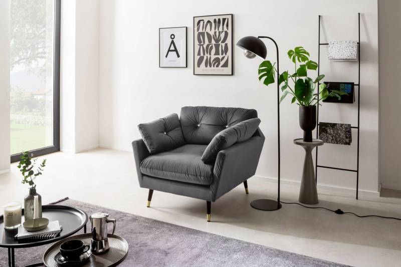 Trends by HG Loungesessel Amira, mit Strasssteinen und goldfarben Applikationen von Trends by HG