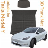 3D Kofferraummatte + Unterbodenmatte passend für Tesla Model Y / Performance rutschfest von Trends4cents