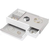 Umbra STOWIT Schmuckkasten 290245-670 in White/Nickel Design Schmuckbox Etui Aufbewahrung von Trends4cents