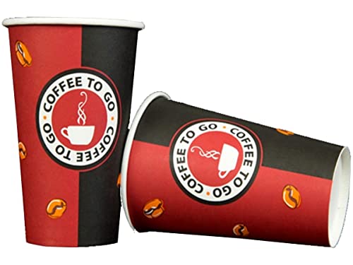 MADE IN GERMANY 100x Trendsky 400ml Hartpapier Kaffeebecher Einweg Pappbecher Cups Coffee to go 0,4l BIOLOGISCH ABBAUBAR von Trendsky