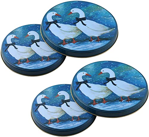 Herdabdeckplatten 4'er Set Küchen Herd Abdeckplatten Gänse Nostalgie von Trendstern