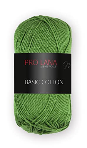 Pro Lana Basic Cotton ca. 125 m 50 g (0075 - Grasgrün) von Trendstern