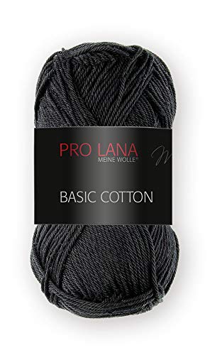 Pro Lana Basic Cotton ca. 125 m 50 g (0099 - Schwarz) von Trendstern