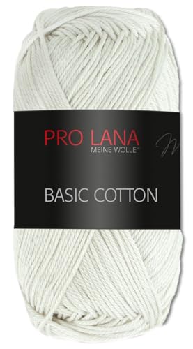 Pro Lana Basic Cotton ca. 125 m 50 g (90 - Zartgrau) von Trendstern