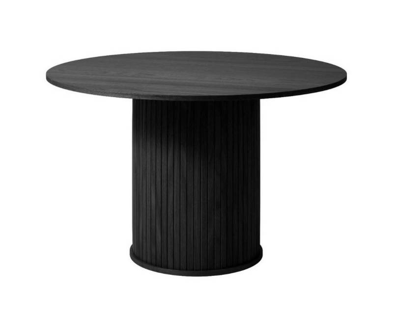 Liadomo Esstisch Uriel, runde Tischplatte, Eiche Furnier, Säulenfuß Lamellenoptik, drei Farben Liadomo Esstisch Uriel, runde Tischplatte, Eiche Furnier, Säulenfuß Lamellenoptik, drei Farben von Liadomo