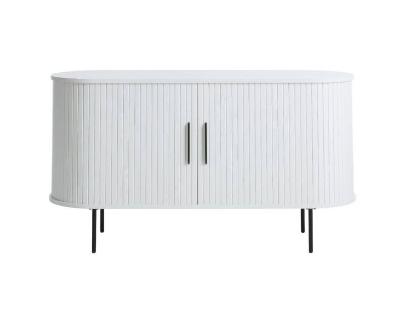 Liadomo Sideboard Uriel, Furnier in Echtholz, Schiebetüren, Lamellen-Optik, vier Farben von Liadomo