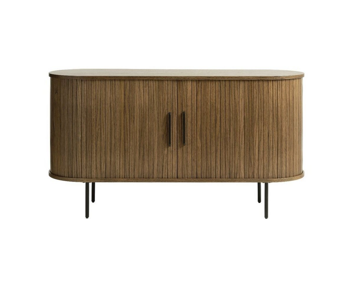 Trendstore Sideboard Uriel, modernes Sideboard, Schiebetüren in Lamellenoptik, moderner Retrolook von Trendstore