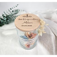 Konfirmation Geldgeschenk Personalisiert | Vorratsglas Konfirmationsgeschenk Geld Junge Mädchen von TrendstudioLange