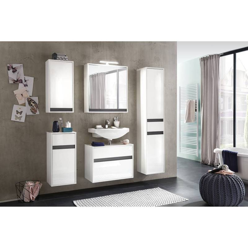 home24 Hängeschrank Sol 35 x 73 x 23cm Weiß von home24