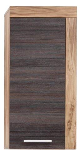 trendteam smart living - Hängeschrank Wandschrank - Badezimmer - Cancun - Aufbaumaß (BxHxT) 36 x 79 x 23 cm - Farbe Nussbaum mit Touchwood dunkelbraun - 125950359 von trendteam smart living