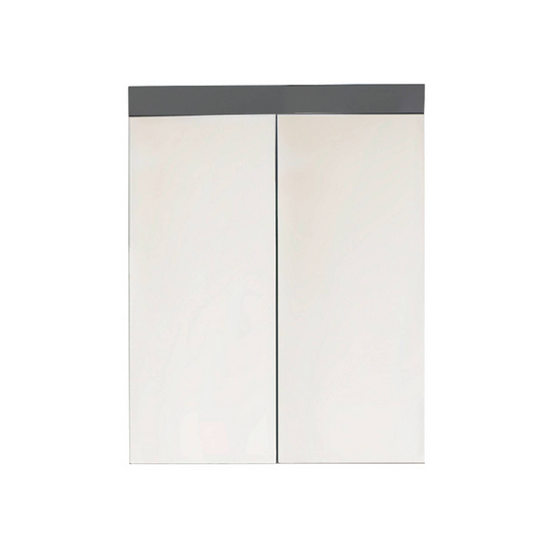 Trendteam Spiegelschrank 'Amanda' grau glänzend 60 x 77 x 17 cm von Trendteam