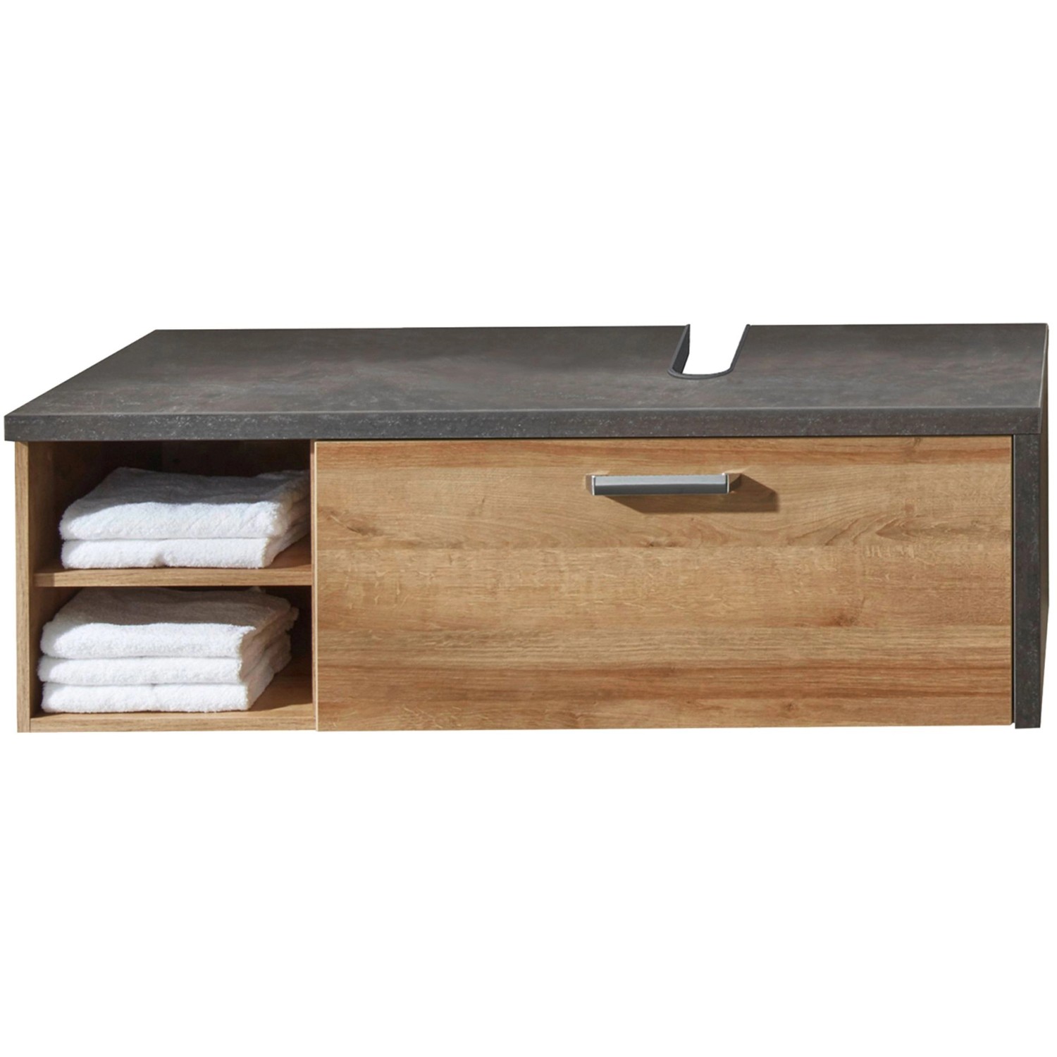 Trendteam Waschbeckenunterschrank Eiche Riviera Honig 123 cm von Trendteam