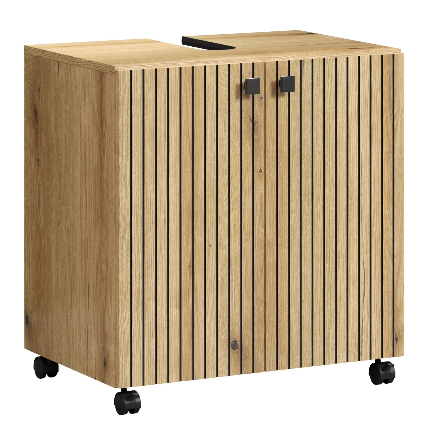 Trendteam Waschbeckenunterschrank Pure Bliss mit Rollen Artisan Eiche 60 cm FSC® von Trendteam