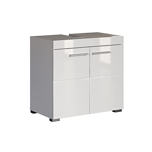 trendteam smart living - Waschbeckenunterschrank Unterschrank - Bad - Amanda - Aufbaumaß (BxHxT) 60 x 56 x 34 cm - Farbe Weiß Hochglanz - 139330101 von trendteam smart living