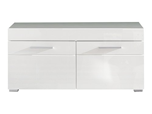 trendteam smart living - Schuhschrank Schuhkommode - Garderobe - Amanda - Aufbaumaß (BxHxT) 91 x 42 x 38 cm - Farbe Weiß Hochglanz - 139331001 von trendteam smart living