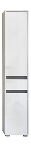 trendteam smart living - Hochschrank Schrank - Badezimmer - Sol - Aufbaumaß (BxHxT) 35 x 191 x 31 cm - Farbe Weiß Hochglanz - 163510103 von trendteam smart living