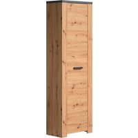 Home affaire Garderobenschrank "Ambres Inkl. ausziehbarer Kleiderstange", (1 St.), matte Echtholzoptik, ca. 62 cm breit, ausziehbare Kleiderstange von home affaire