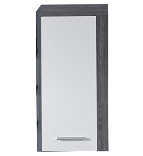 trendteam smart living - Miami - Hängeschrank - Rauchsilber/Weiß - Badezimmerschrank hängend mit 2 Fächern und 1 Einlegeboden - (BxHxT) 36 x 79 x 23 cm - Kratzfest trendteam smart living - Miami - Hängeschrank - Rauchsilber/Weiß - Badezimmerschrank hängend mit 2 Fächern und 1 Einlegeboden - (BxHxT) 36 x 79 x 23 cm - Kratzfest von trendteam smart living