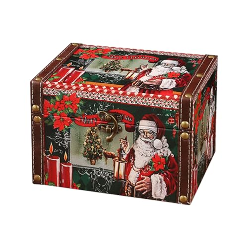 Trendy Boy Vintage Weihnachts-Aufbewahrungsbox - Handgemachte Holzaufbewahrungsbox Weihnachtsbox Schmuckkästchen Schmuckdose Dekorative Box (Christmas-01) von Trendy Boy