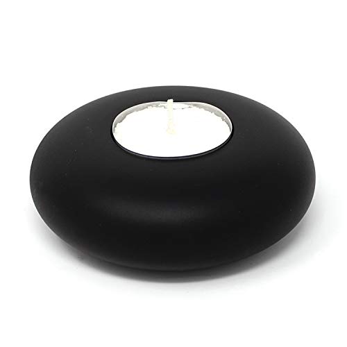 Teelichthalter schwarz Kerzenhalter Teelicht Dekoartikel Holz Tischdekoration Kerze Kerzenständer (schwarz) von Trendy Wood & Light