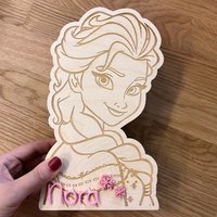 Frozen Inspired Elsa Spardose Kind Personalisiert, Holz von TrendyAndyDesigns
