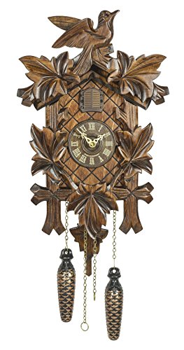 Kuckucksuhr Quarz-Uhrwerk geschnitzt 35cm von Trenkle Uhren - Original aus dem Schwarzwald von Trenkle