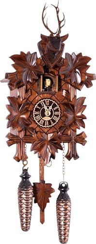 Trenkle Quarz Kuckucksuhr 5-Laub, Hirschkopf TU 371 Q von Trenkle