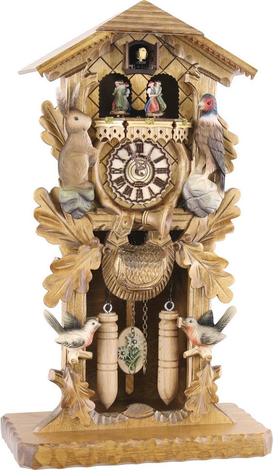Trenkle Wanduhr Kuckucksuhr geschnitzt Quarz-Uhrwerk 53cm von Trenkle Uhren von Trenkle