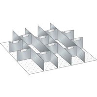 LISTA Set Trennwände, (BxT) 500x600mm, 4 Längs-, 10 Quertrennwände, für Fronthöhe 75mm von Lista