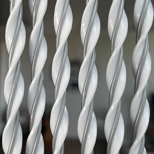 Trente Fliegenvorhang Verschiedene Größen und Farben, Balkontür Fliegengitter, Insektenschutz White/Grey 90 x 210 cm von Trente