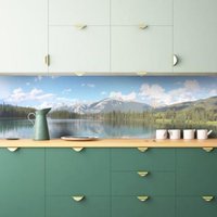 Küchenrückwand Folie Hart Pvc Folie Deckt Fliesenfugen Ab - Berg See Motiv 330x55 Küchenrückwand Folie Hart Pvc Folie Deckt Fliesenfugen Ab - Berg See Motiv 330x55 von TrenvayDesign