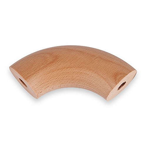 Handlaufbogen Holz Buche 90° für Handläufe mit Durchmesser 40mm von Treppen- und Geländerstudio Graber