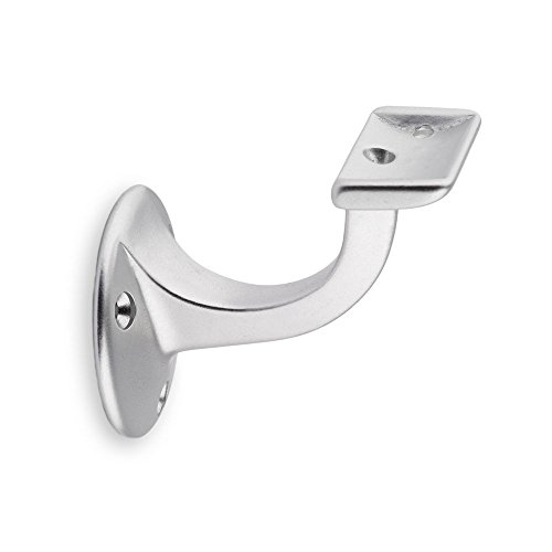Handlaufhalter silber gerade Auflage mit Schraubloch von Treppen- und Geländerstudio Graber