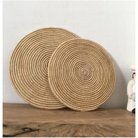 Rundes Bast Tischset von TresortBohoshop