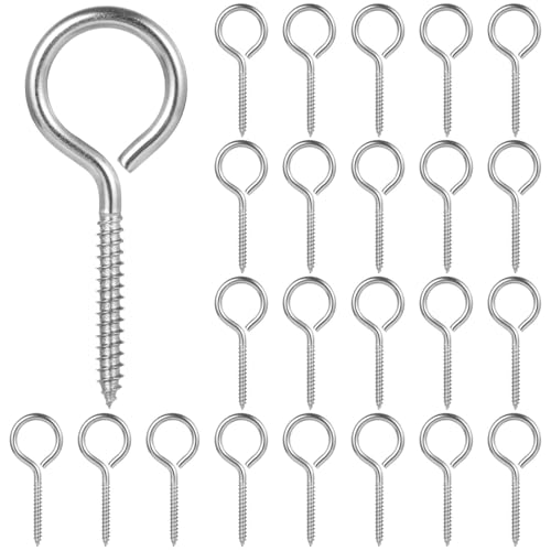 24 Stück M6 Edelstahl Ösenschrauben, robuste Metallhaken für Möbel, Wandbehang, korrosionsbeständige Ösenschrauben 24 Stück M6 Edelstahl Ösenschrauben, robuste Metallhaken für Möbel, Wandbehang, korrosionsbeständige Ösenschrauben von Tressify